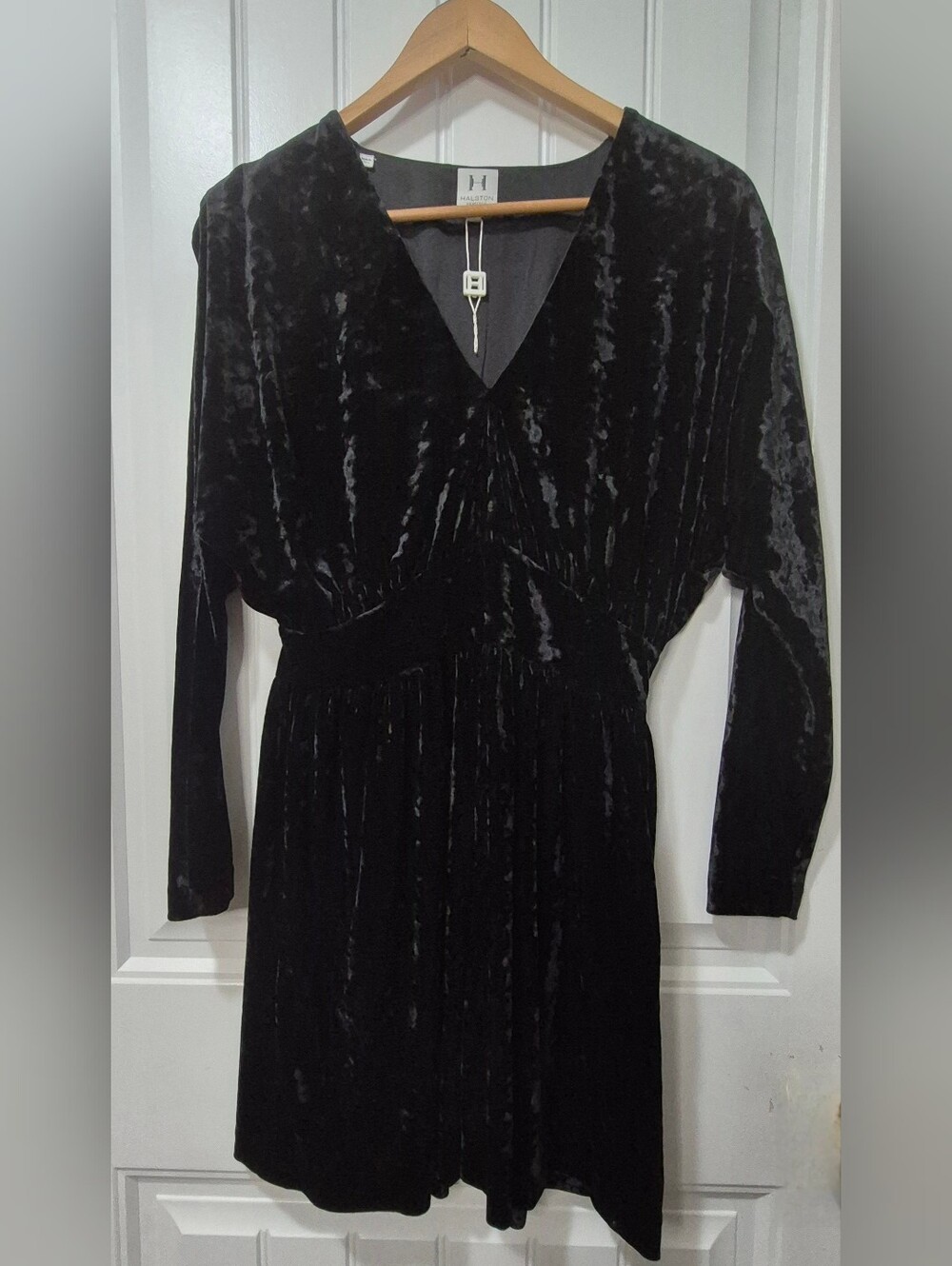 Womens Halston Heritage Crushed Velvet Mini Dress Size 6 New With Tags